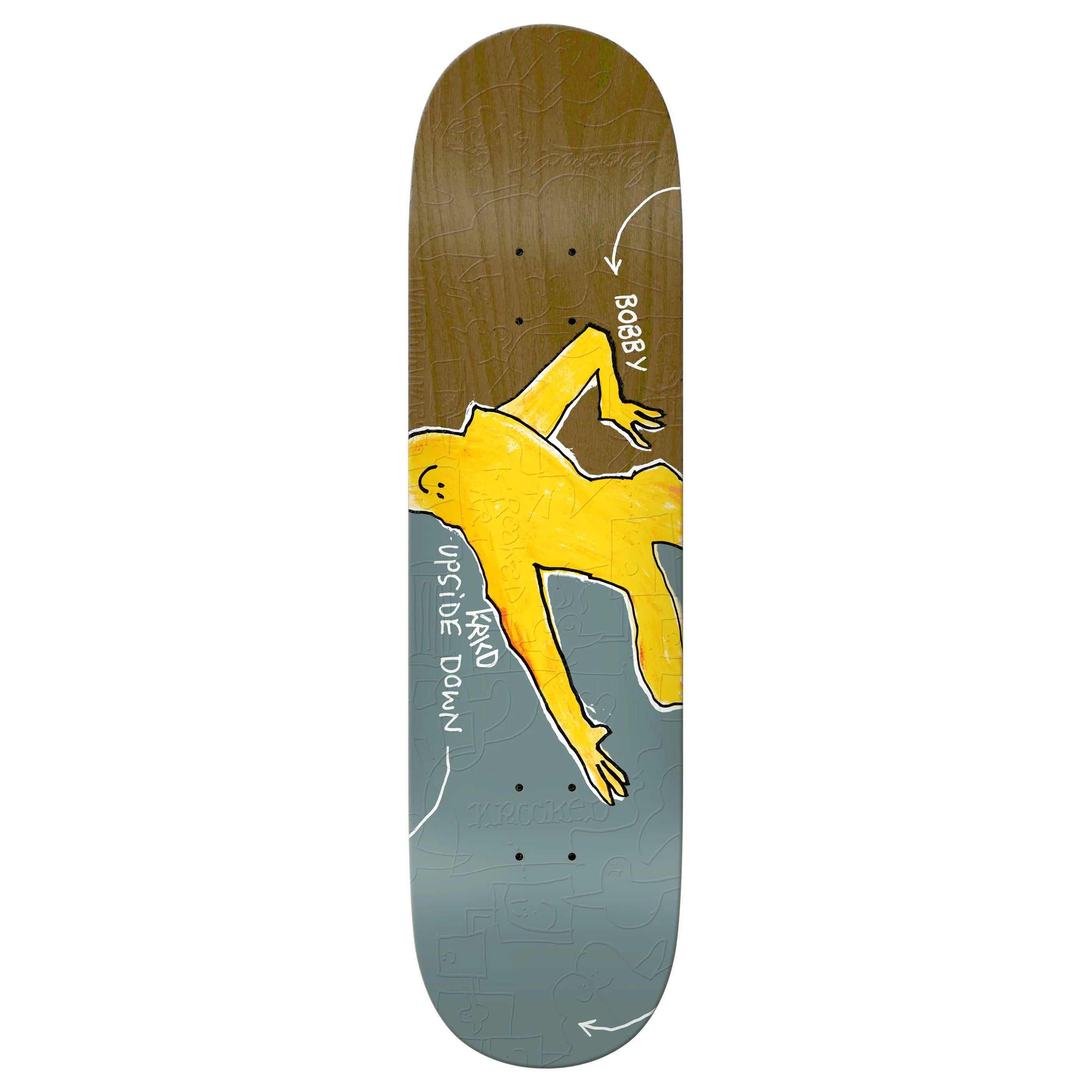 Upside Down Bobby Worrest Krooked Skateboard Deck
