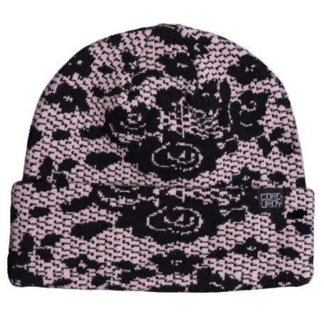 Corduroy Lace Beanie - Pink