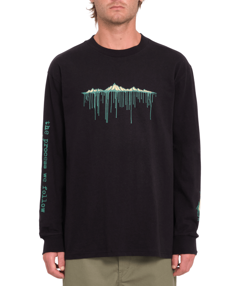 Bryan Iguchi Black Volcom Long Sleeve Tee