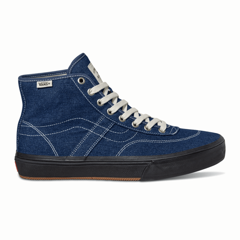 Denim Car Blue/Black Deconstructed Crockett High Vans Skate Shoe