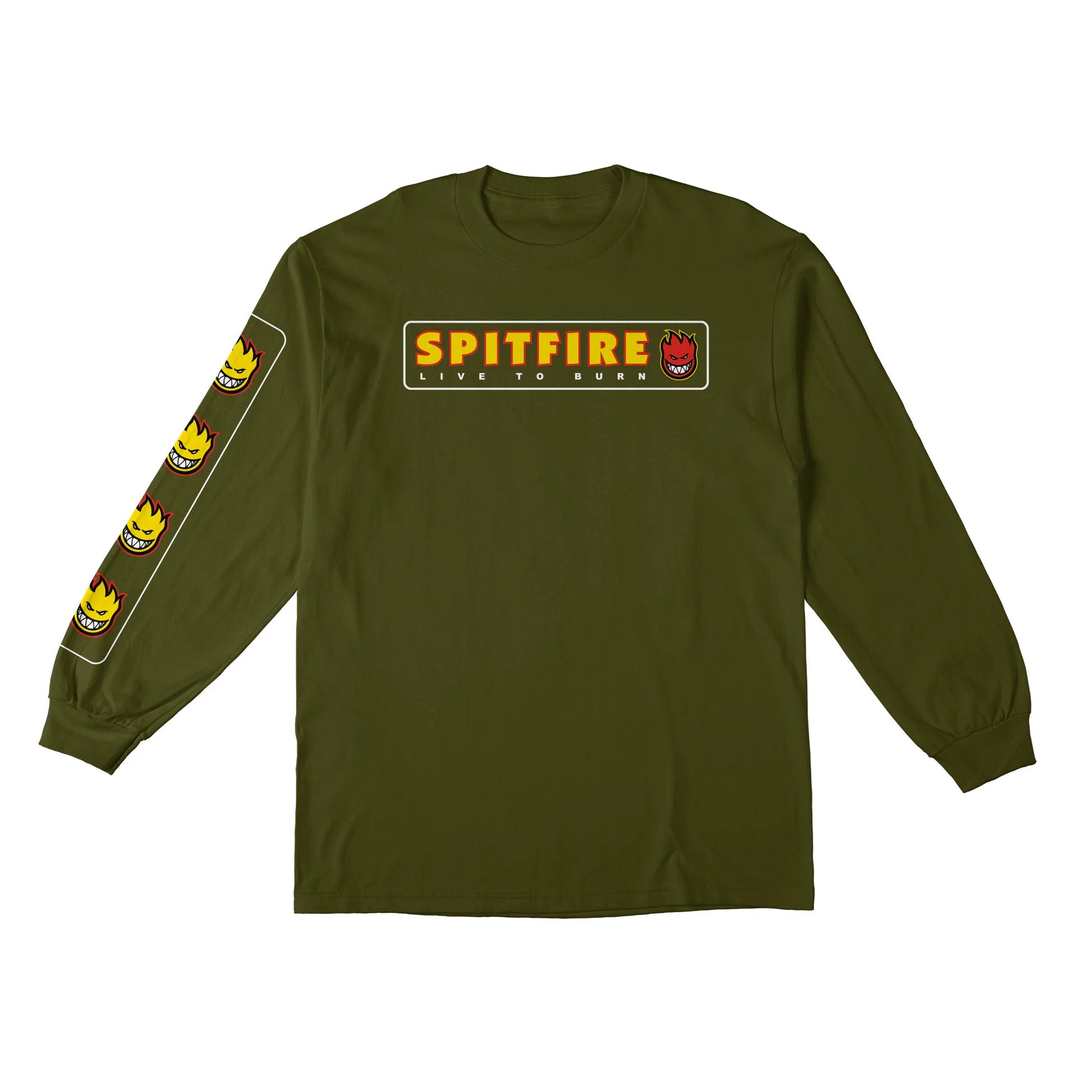 Military Green Live to burn Spifire Shirt