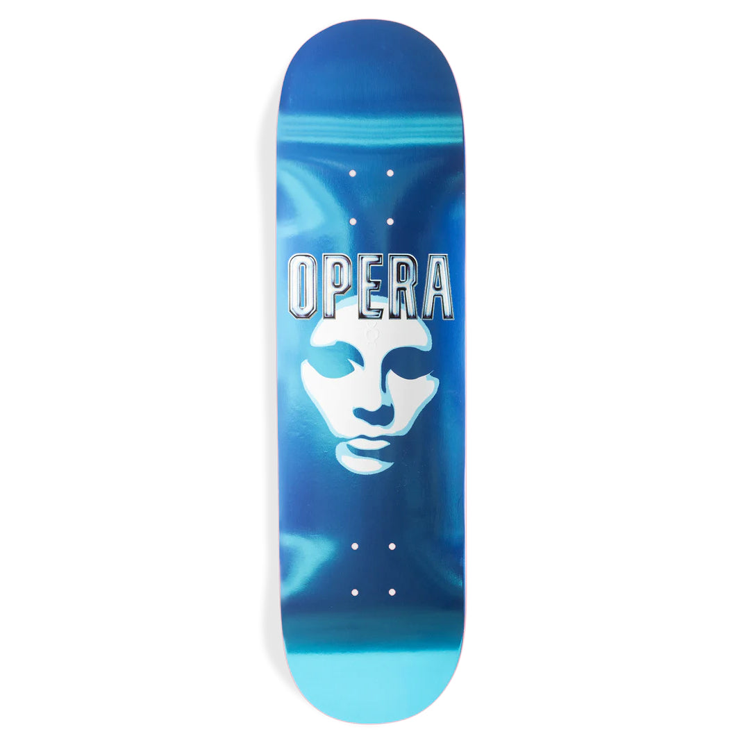Blue Foil Mask Opera Skateboard Deck