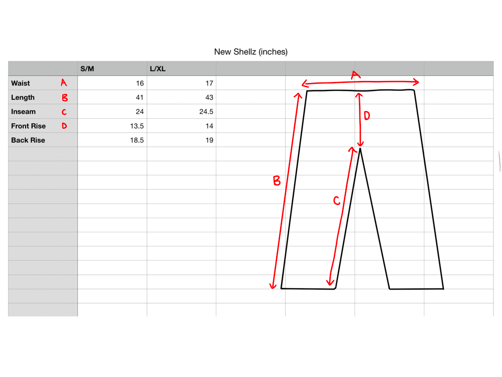 2026 Smooth Shelz Pant Sizing