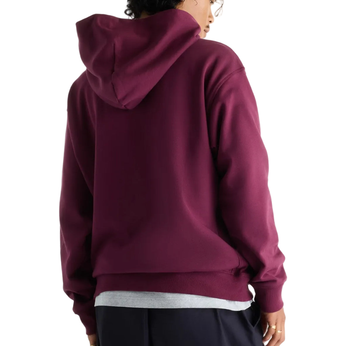 Wine French Terry NB Numeric Hoodie Back
