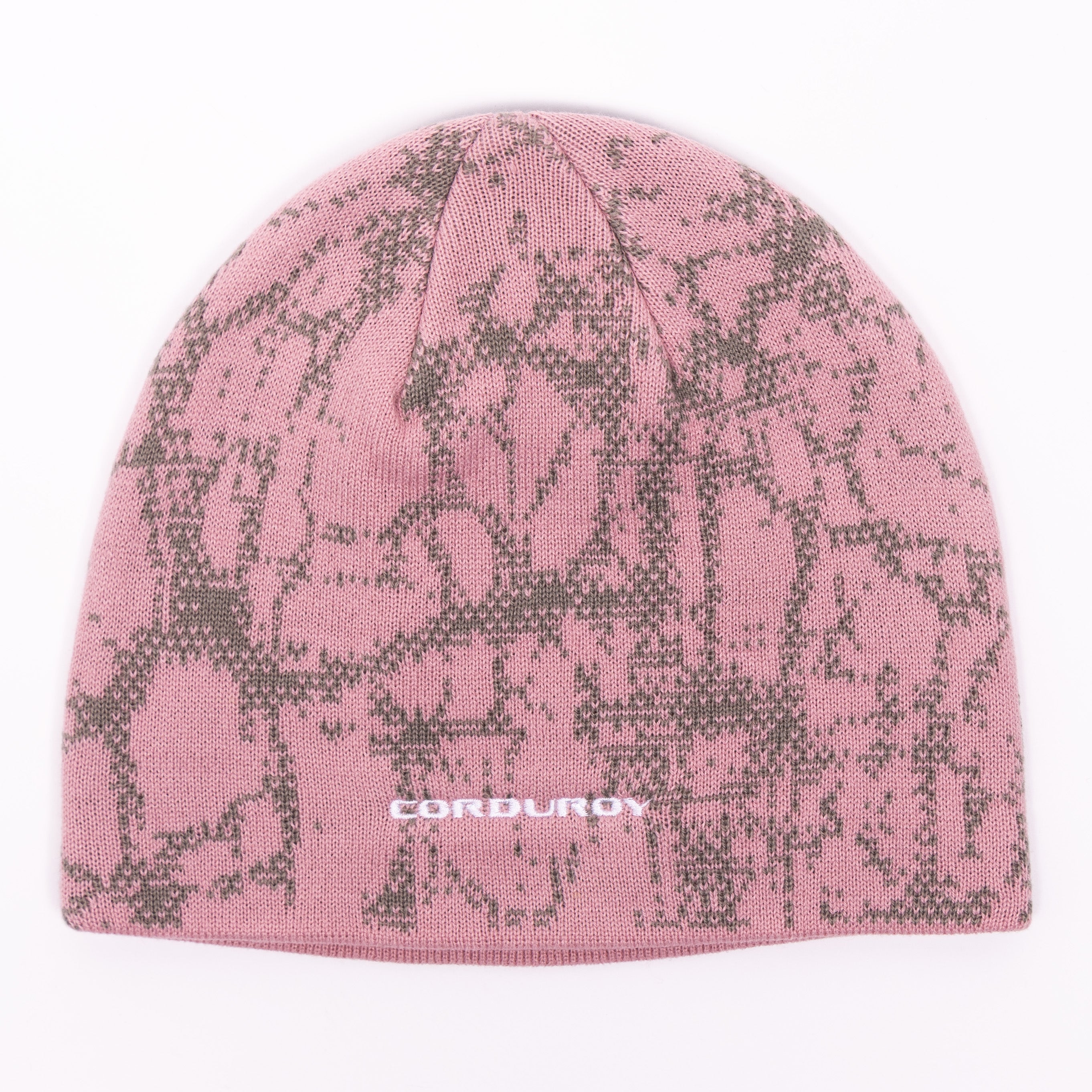 Dusty Pink Neuron Corduroy Beanie