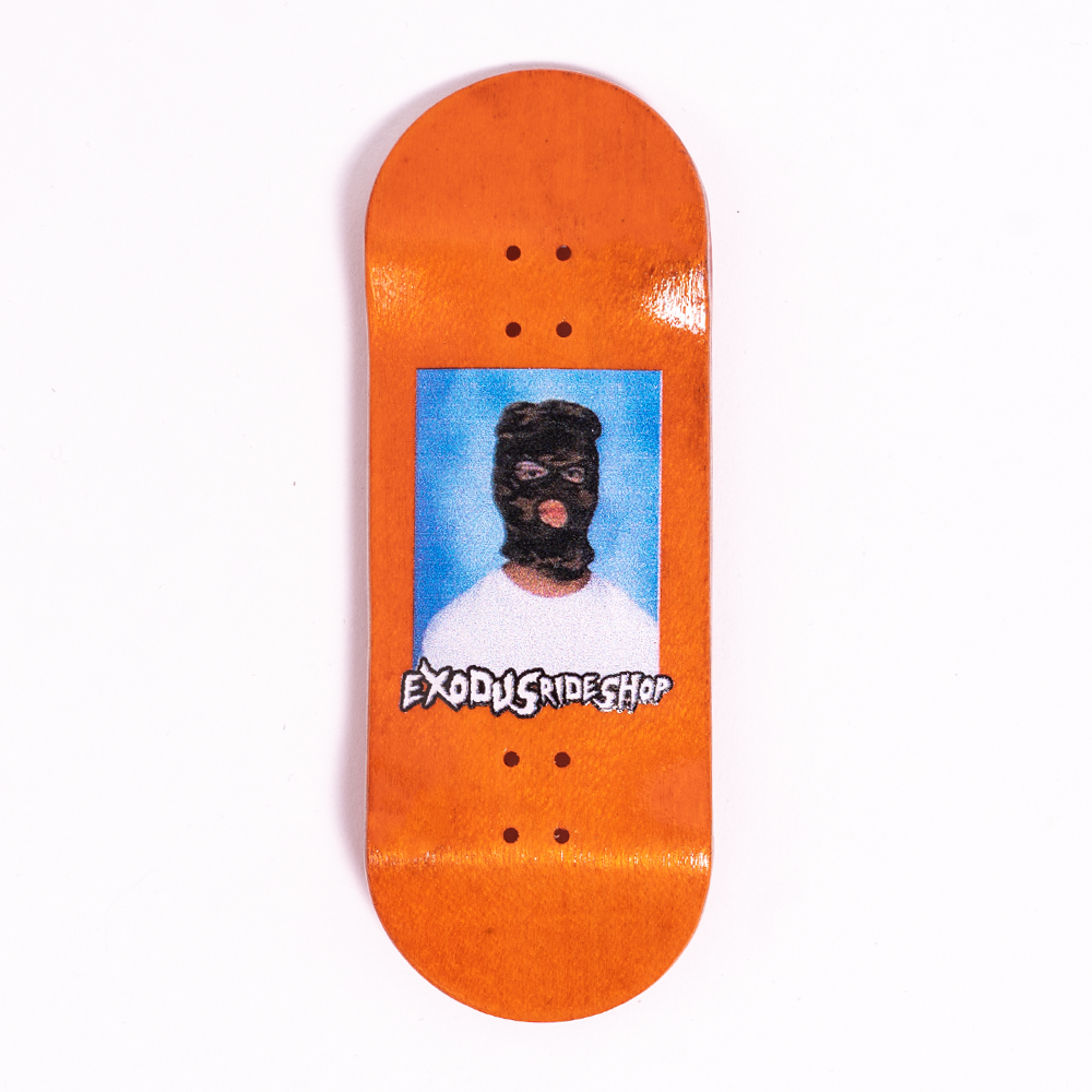 Orange Ski Mask Exodus Fingerboard Deck