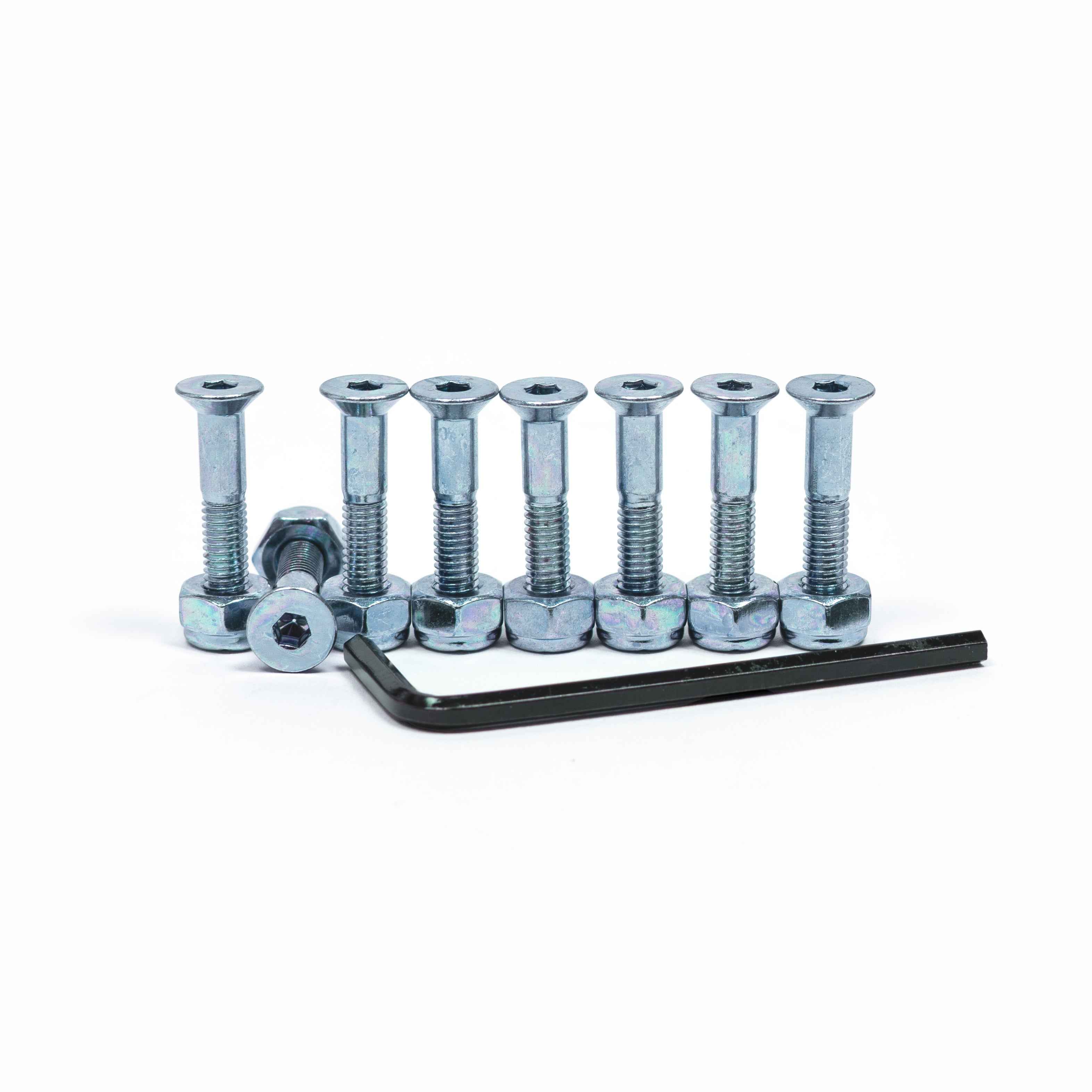 Grey Blue allen head skateboard hardware 8 pack