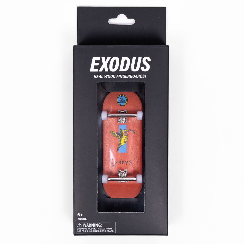 Red Bird Exodus fingerboard with black packaging