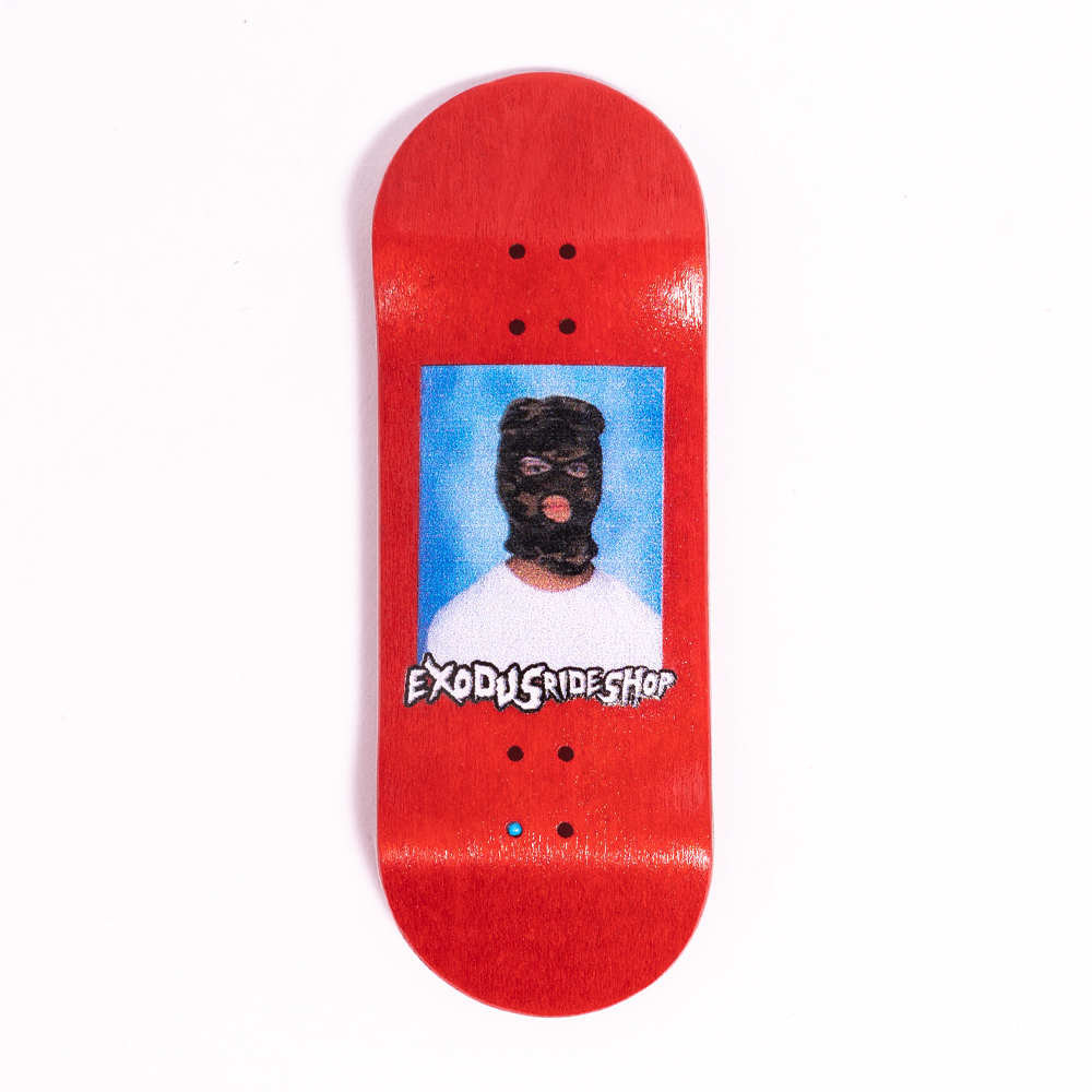 Red Ski Mask Exodus Fingerboard Deck