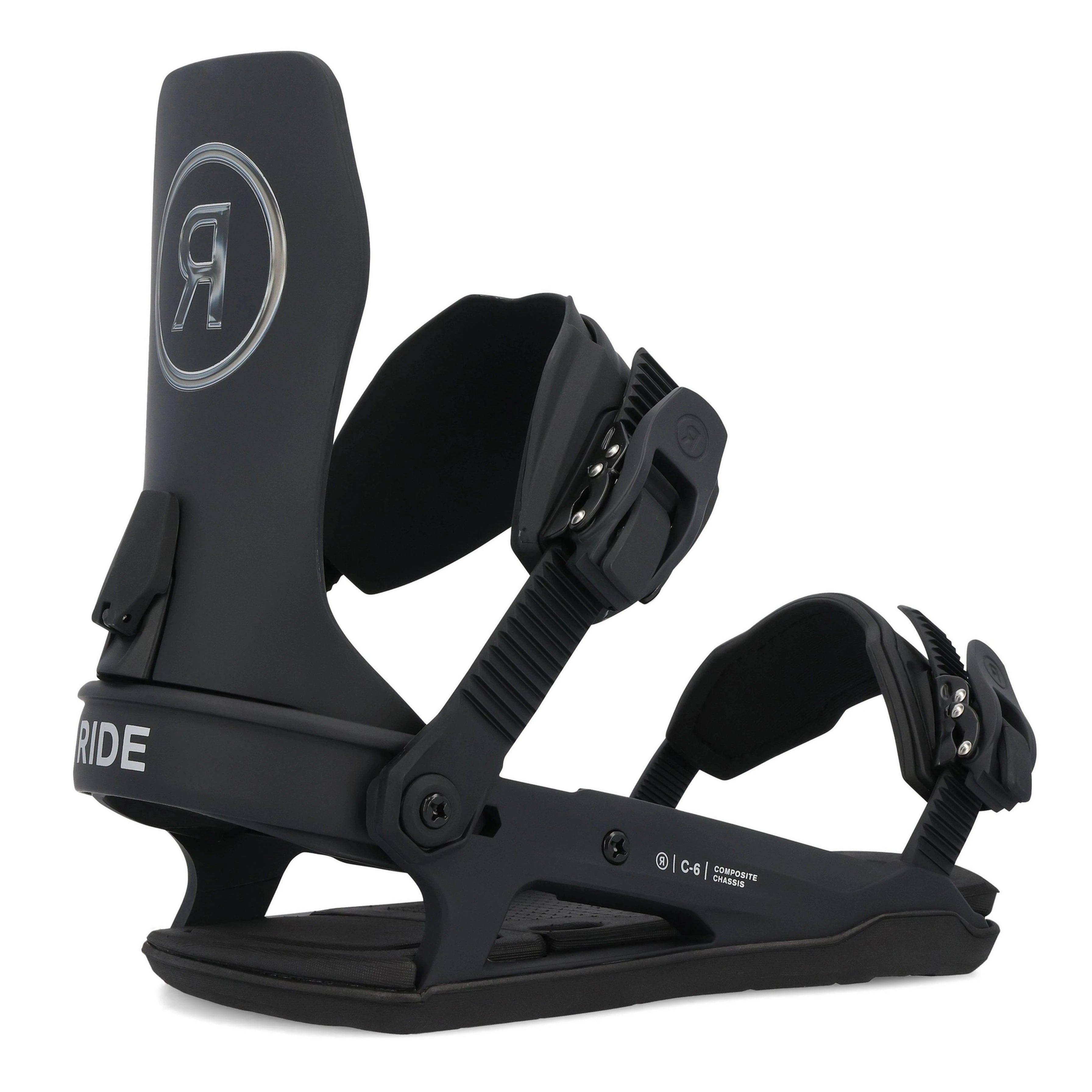 Black C-6 2025 Ride Snowboard Bindings