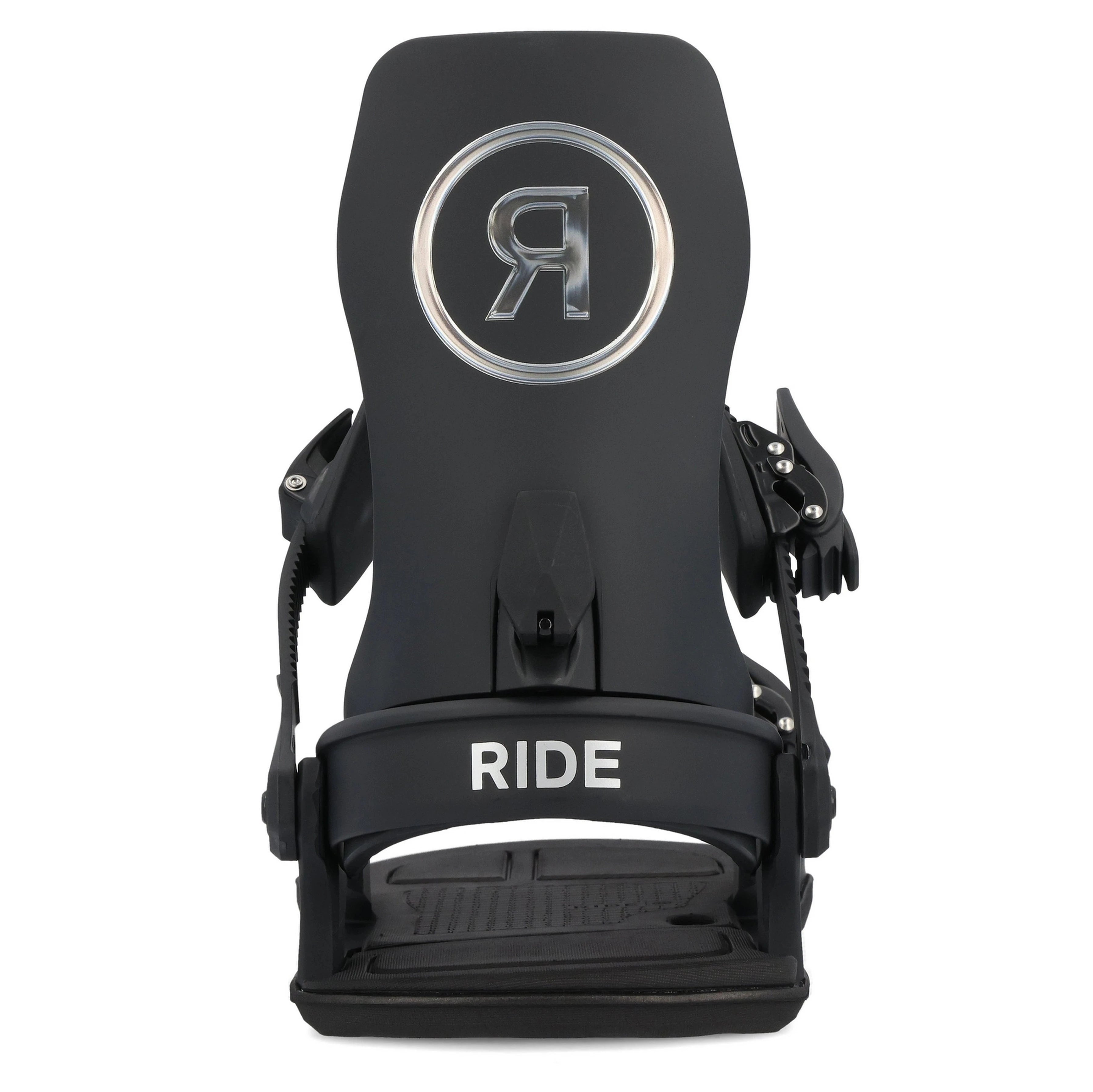 Black C-6 2025 Ride Snowboard Bindings Back