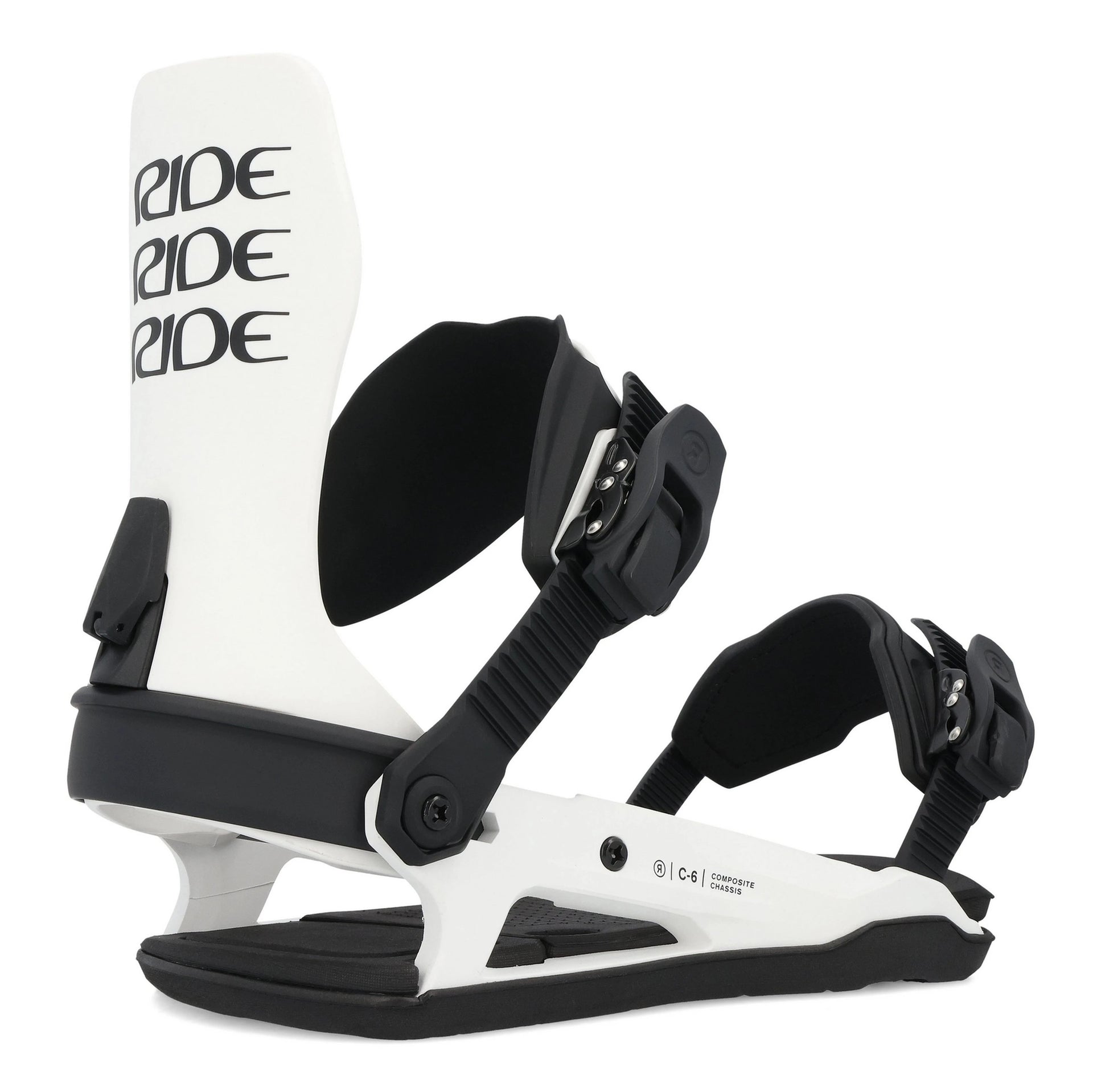 Ride C-6 Snowboard Bindings 2025 - White