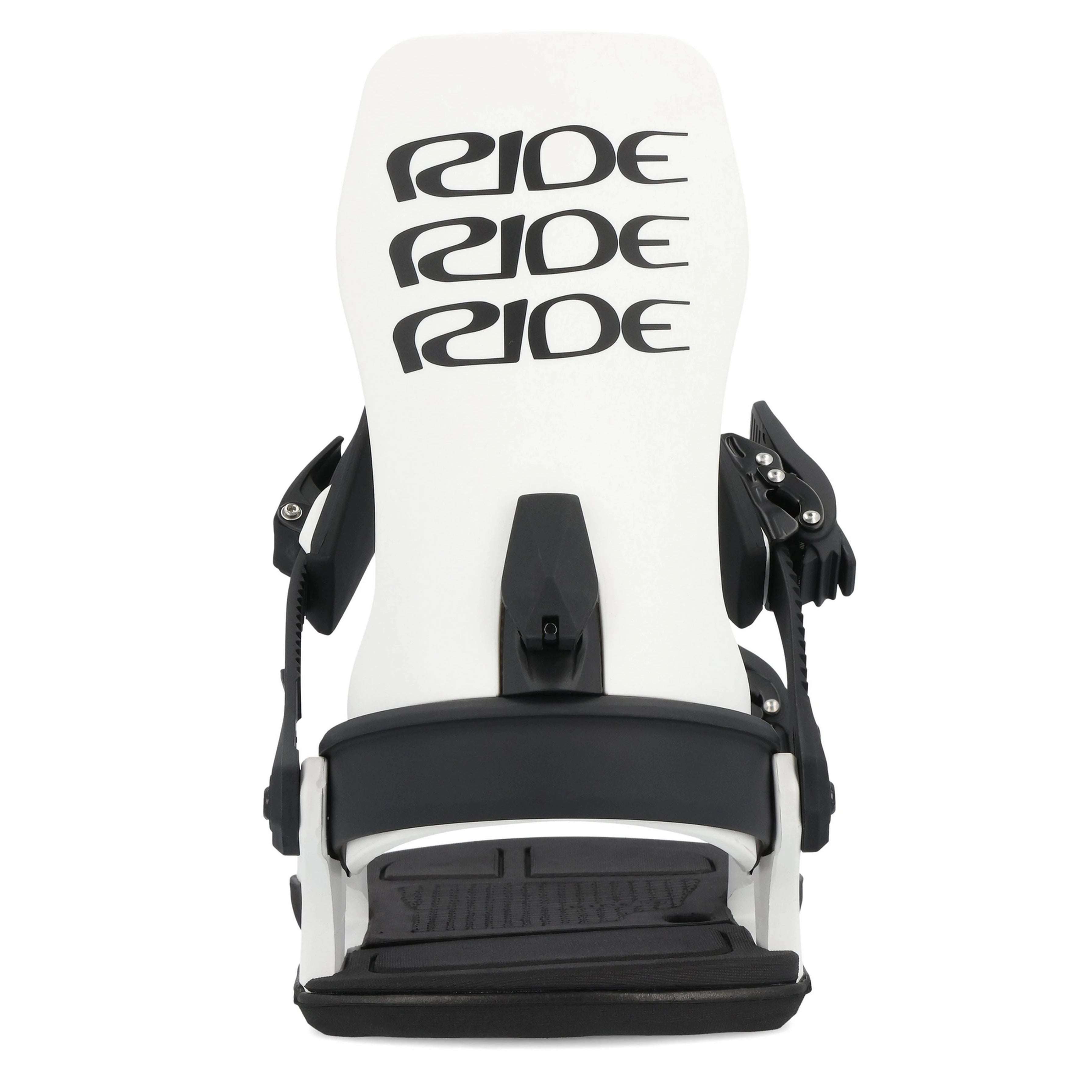 White 2025 C-6 Ride Snowboard Bindings Back