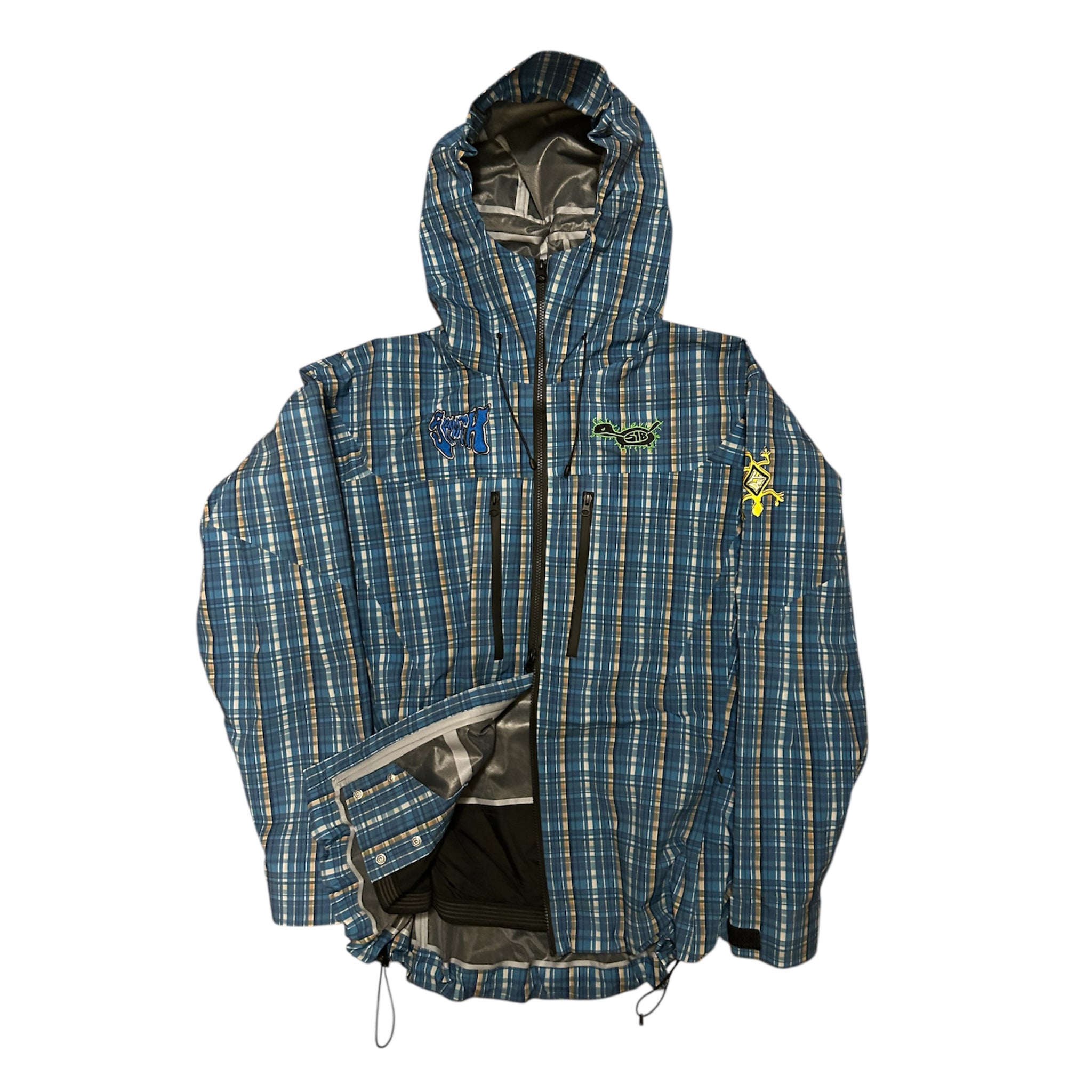 Smooth Plaid Shell Jacket