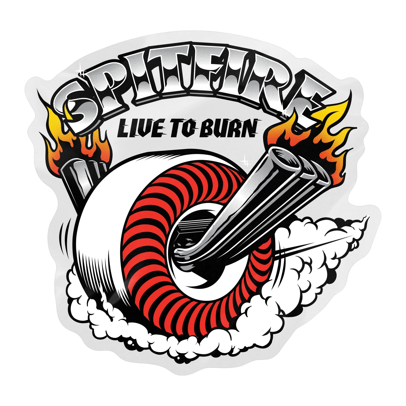 Spitfire Burnout Skateboard Sticker - Medium