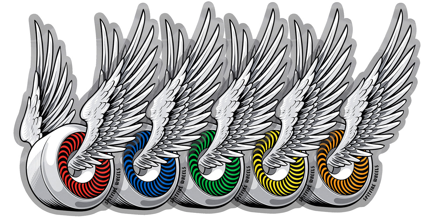 OG Classic winged Spitfire wheels skateboard sticker assorted colors