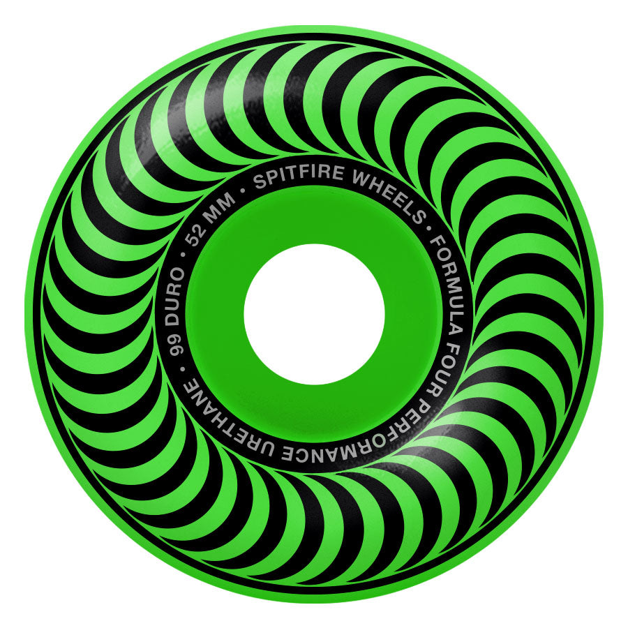 Neon Green Classic F4 Spitfire Skateboard Wheels