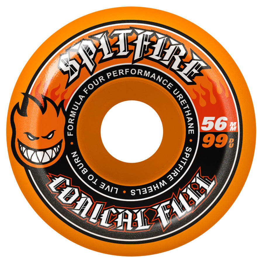 Spitfire Formula Four 99D Conical Full Skateboard Wheels - Orange