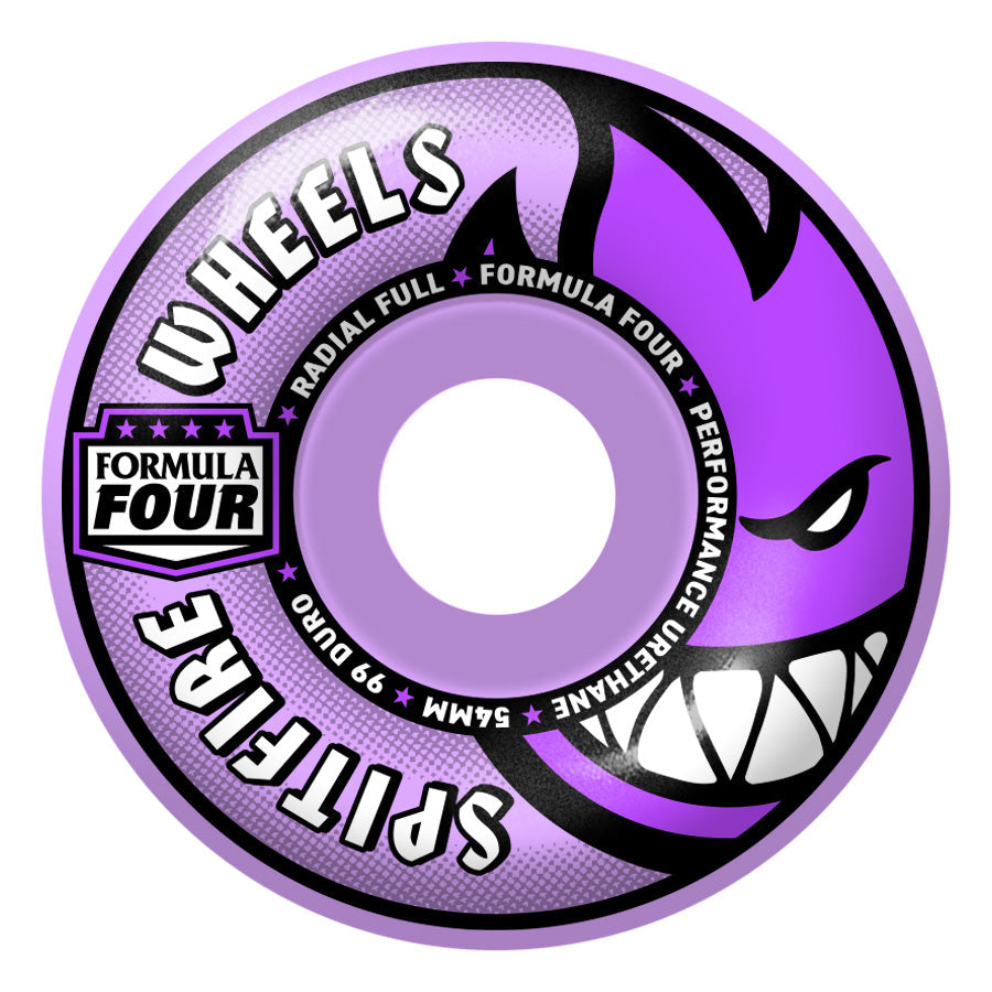 Spitfire Formula Four 99D Radial Full Skateboard Wheels - Light Purple
