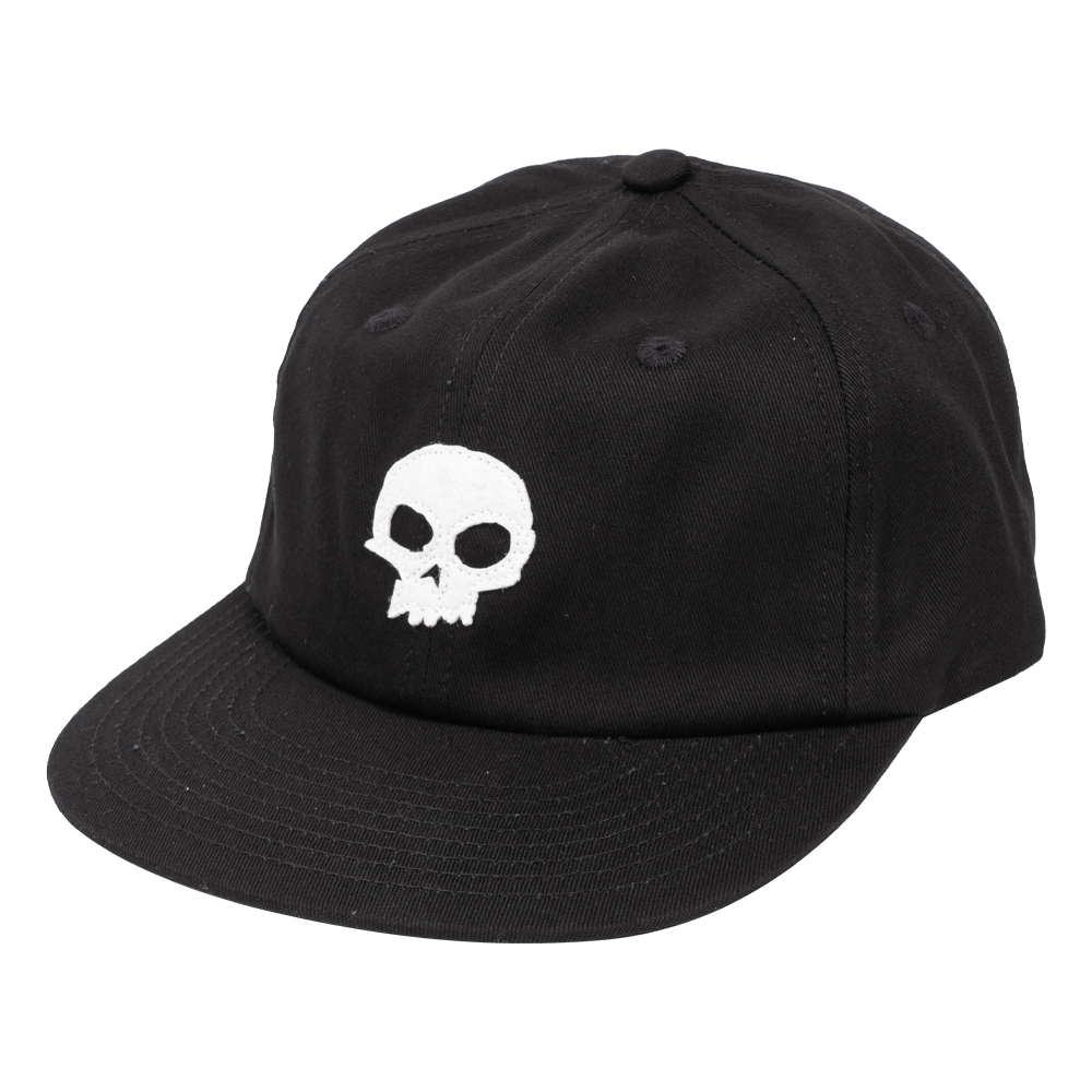 Black Single Skull Zero Strapback hat