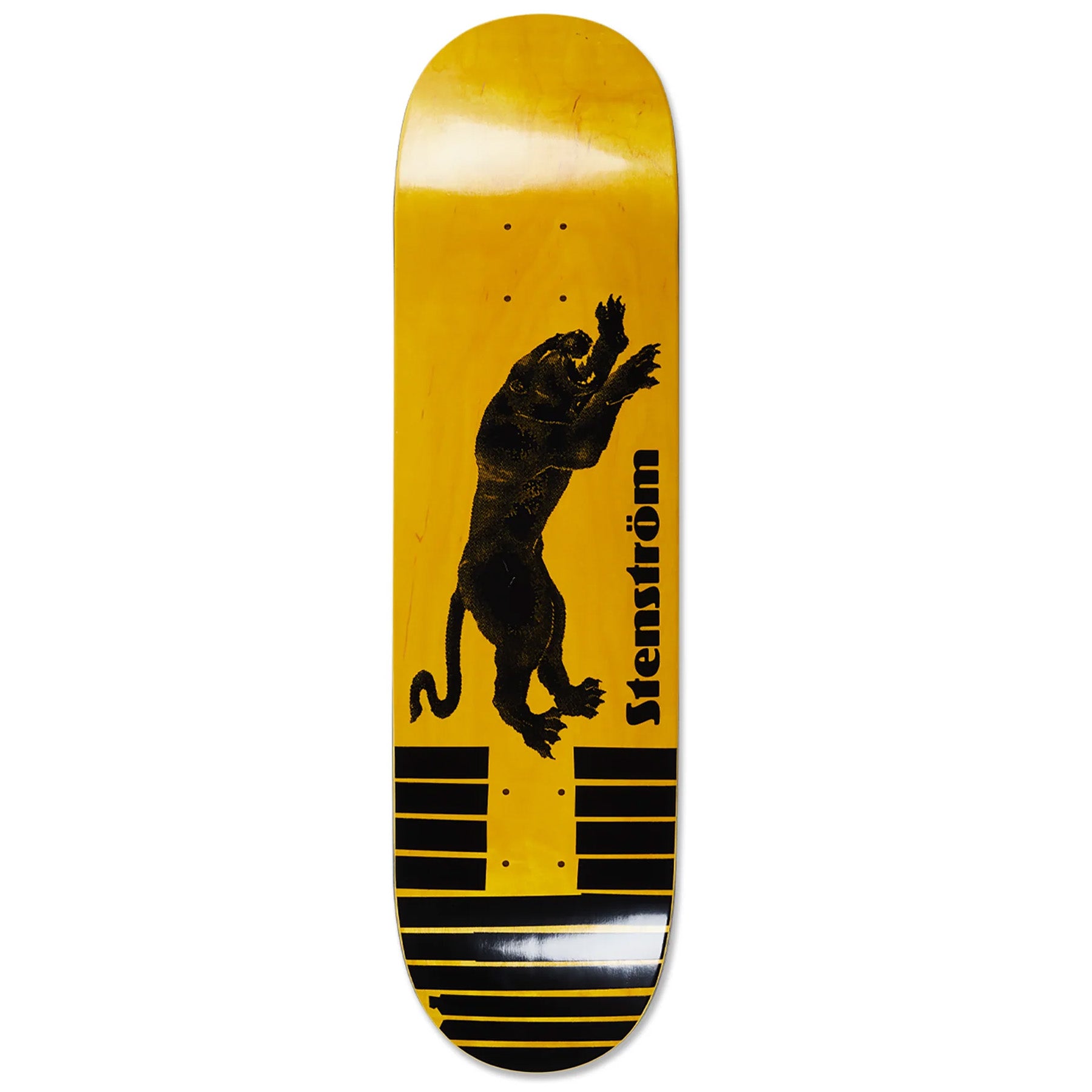 Polar stenstrom panther skateboard deck yellow bottom