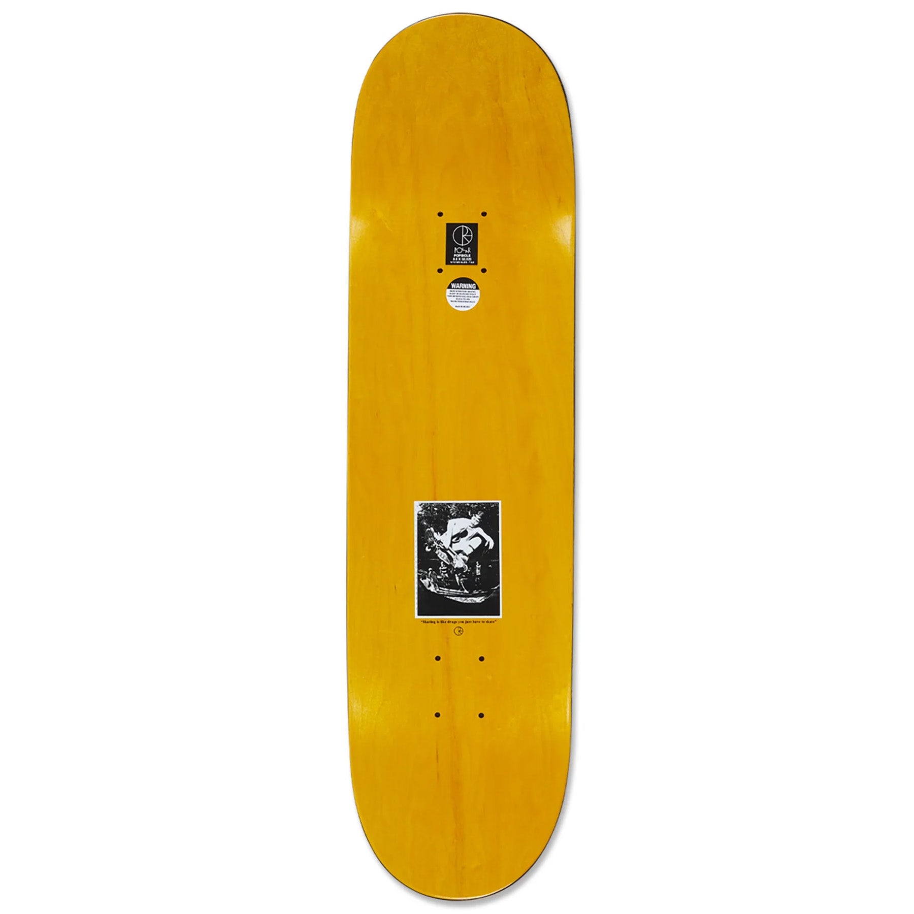 Polar stenstrom panther skateboard deck yellow top