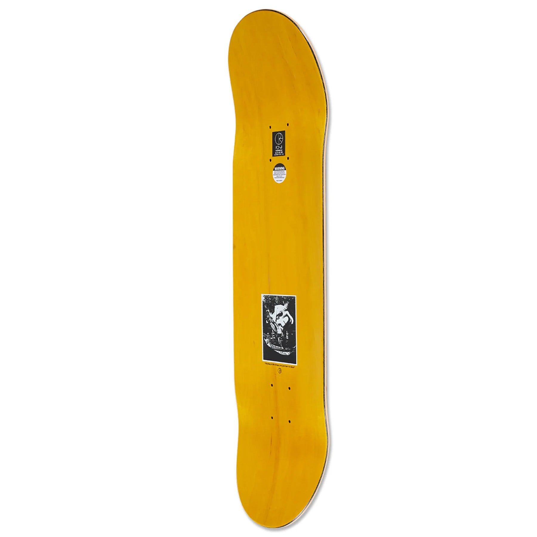 Polar stenstrom panther skateboard deck yellow side