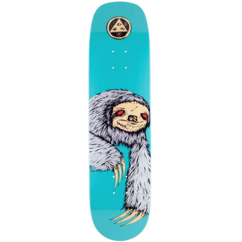 Welcome Sloth On Phoenix Skateboard Deck - Teal Dip