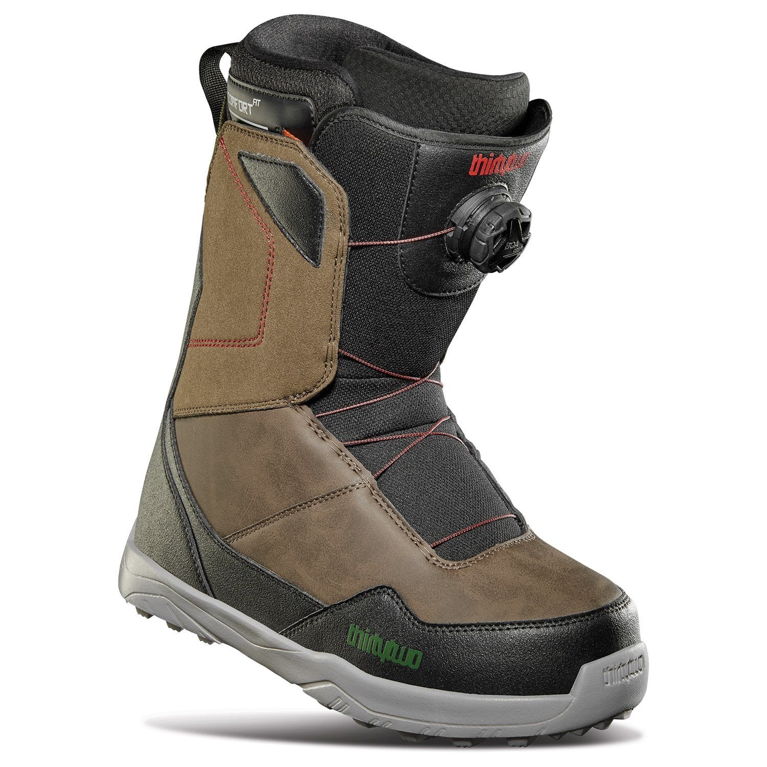 Black/Brown 2024 Shifty BOA ThirtyTwo Snowboard Boots