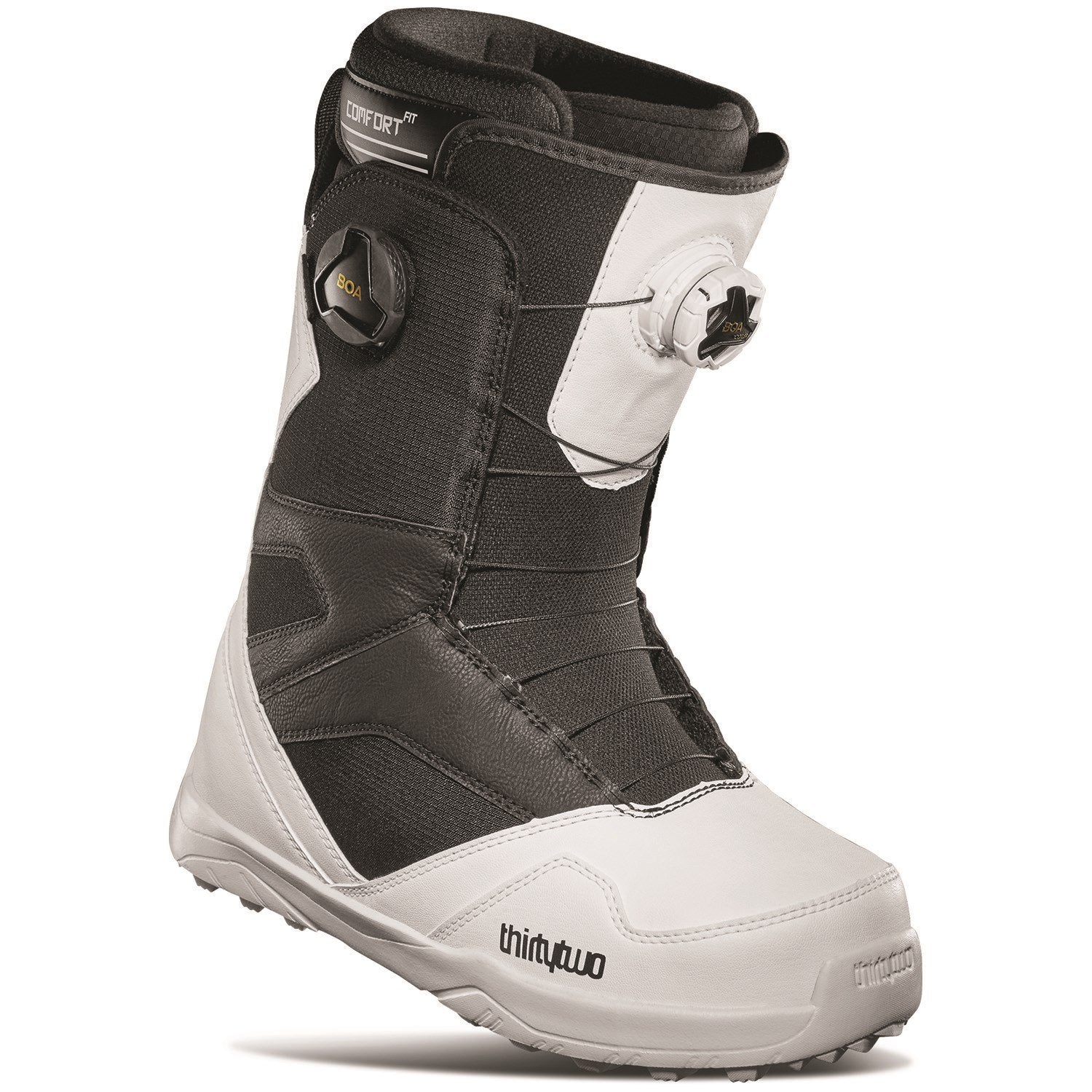 White/Black STW Double BOA 2024 ThirtyTwo Snowboard Boots