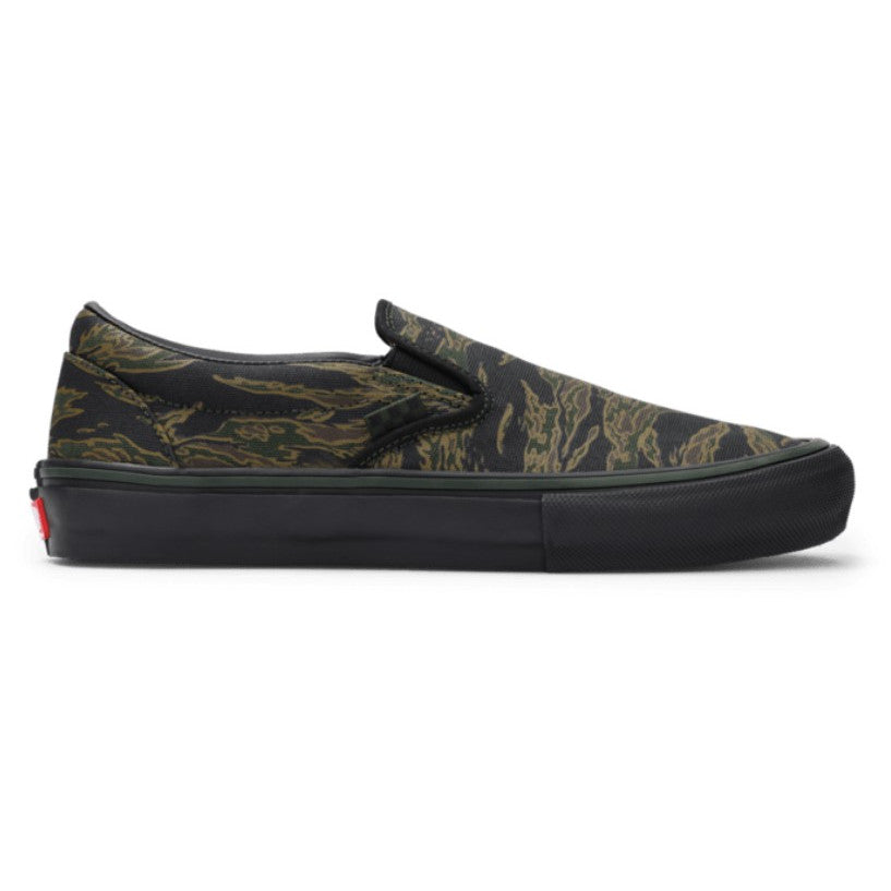 Vans Skate Slip-On Skateboard Shoe - Tiger Camo Green/Black