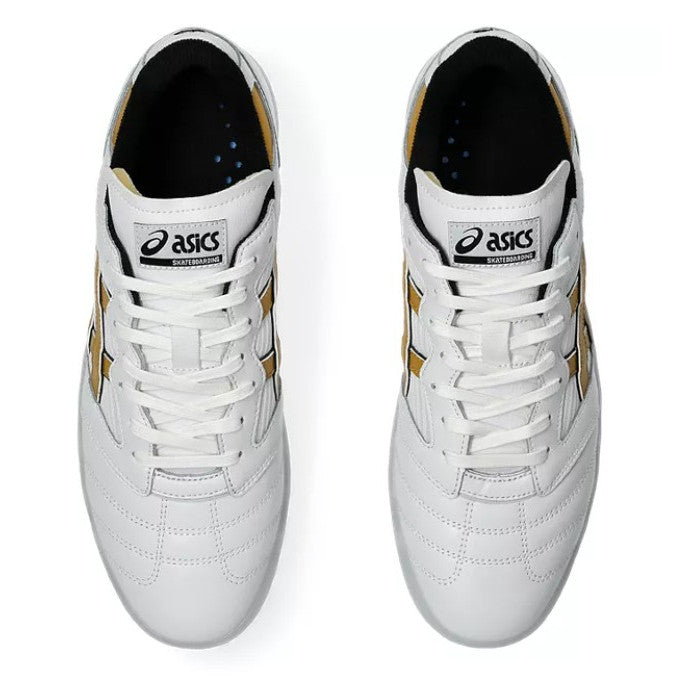 White/Gold Leggerezza FB Asiscs Skate Shoe Top