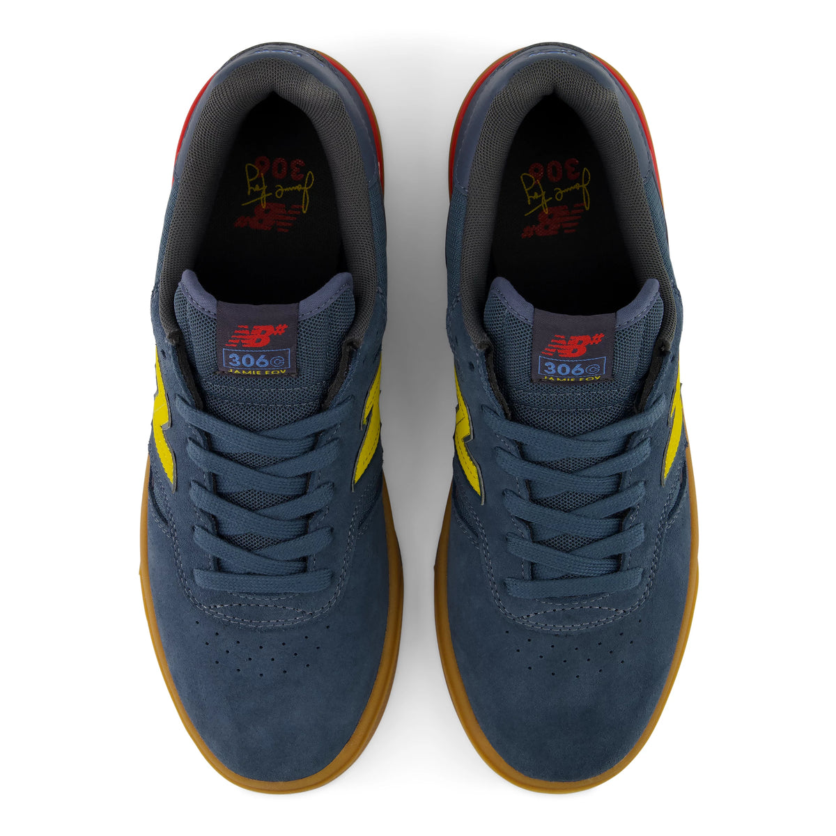 Blue/Yellow Jamie Foy 306 Cup NB Numeric Skate Shoe Top