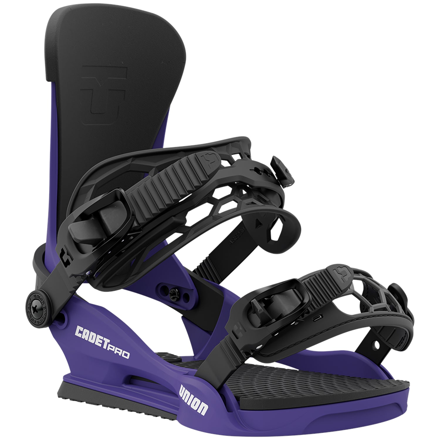 Purple 2024 Cadet Pro Union Snowboard Bindings Front