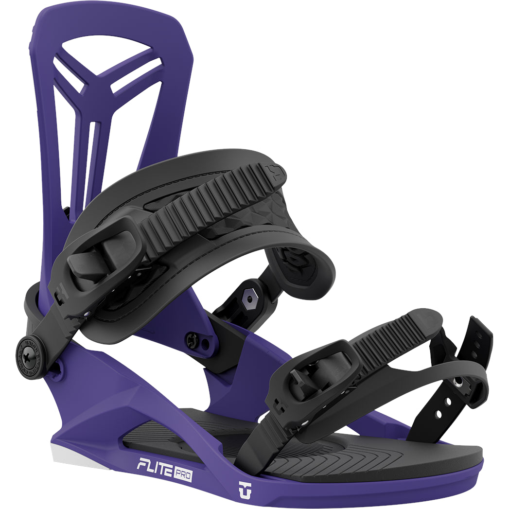 Purple 2024 Flite Pro Union Snowboard Bindings Front