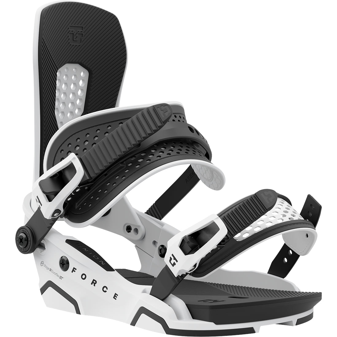 2024 White Force Union Snowboard Bindings Front