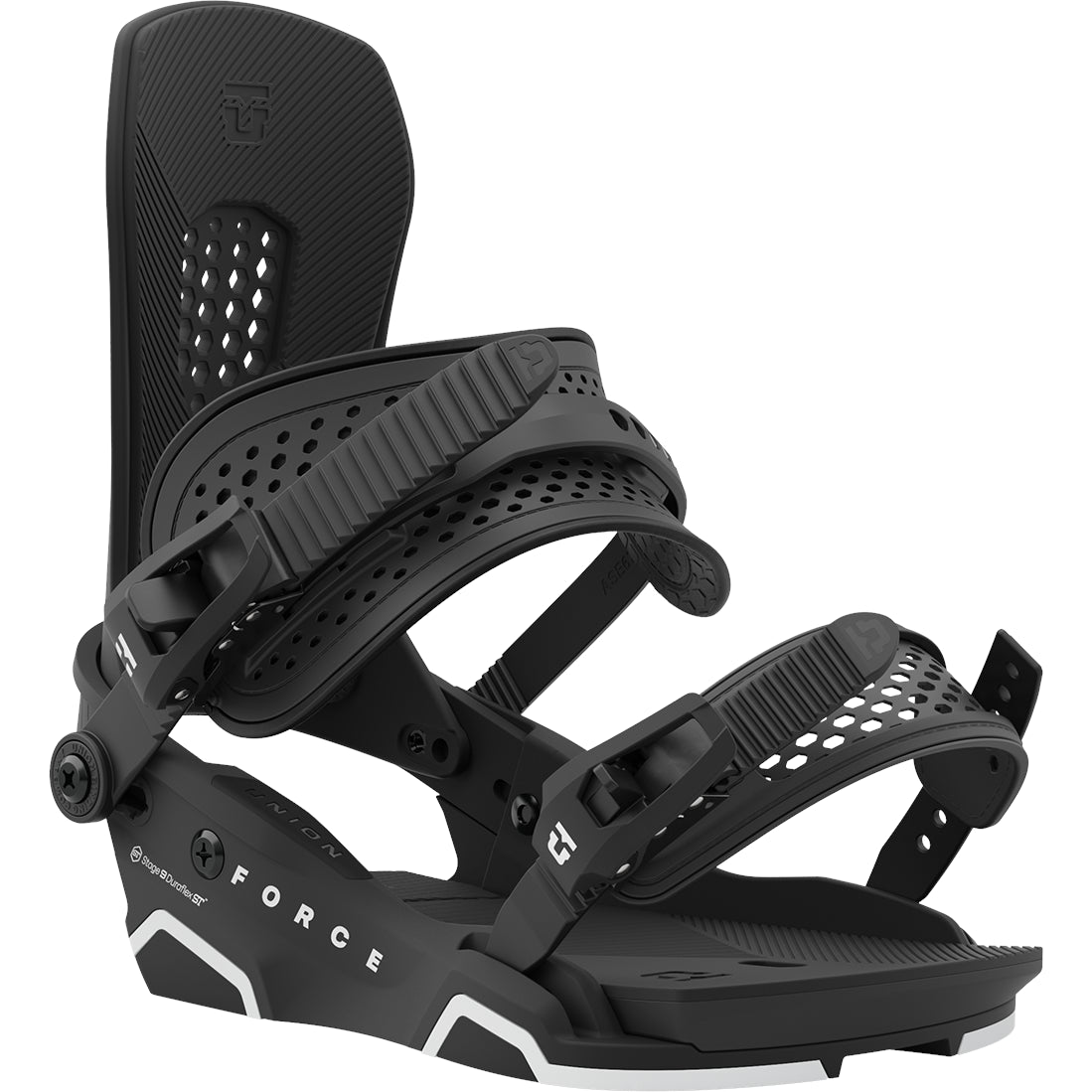 2024 Black Force Union Snowboard Bindings Front