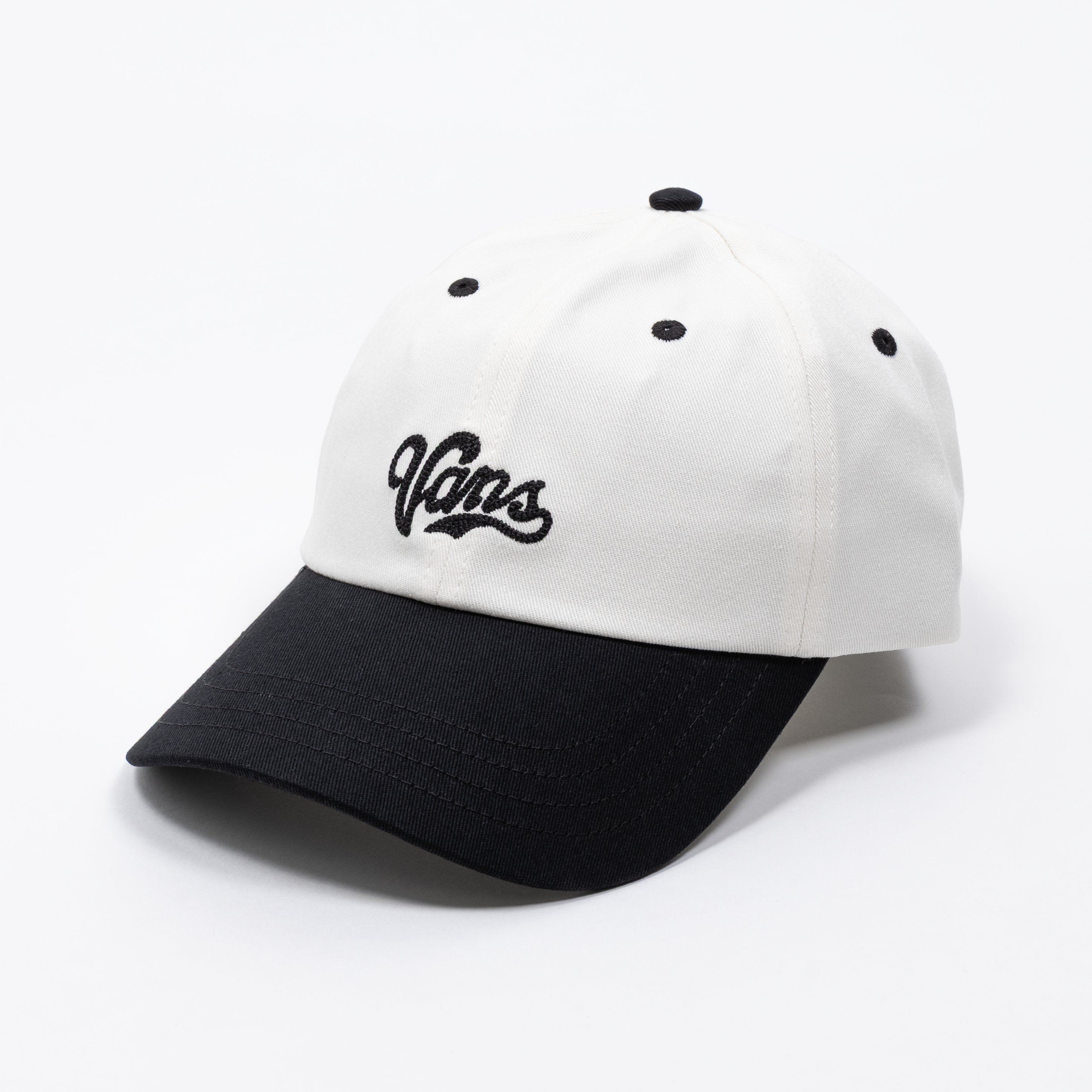 Vans Lefty Script Curved Bill Jockey Hat - Black