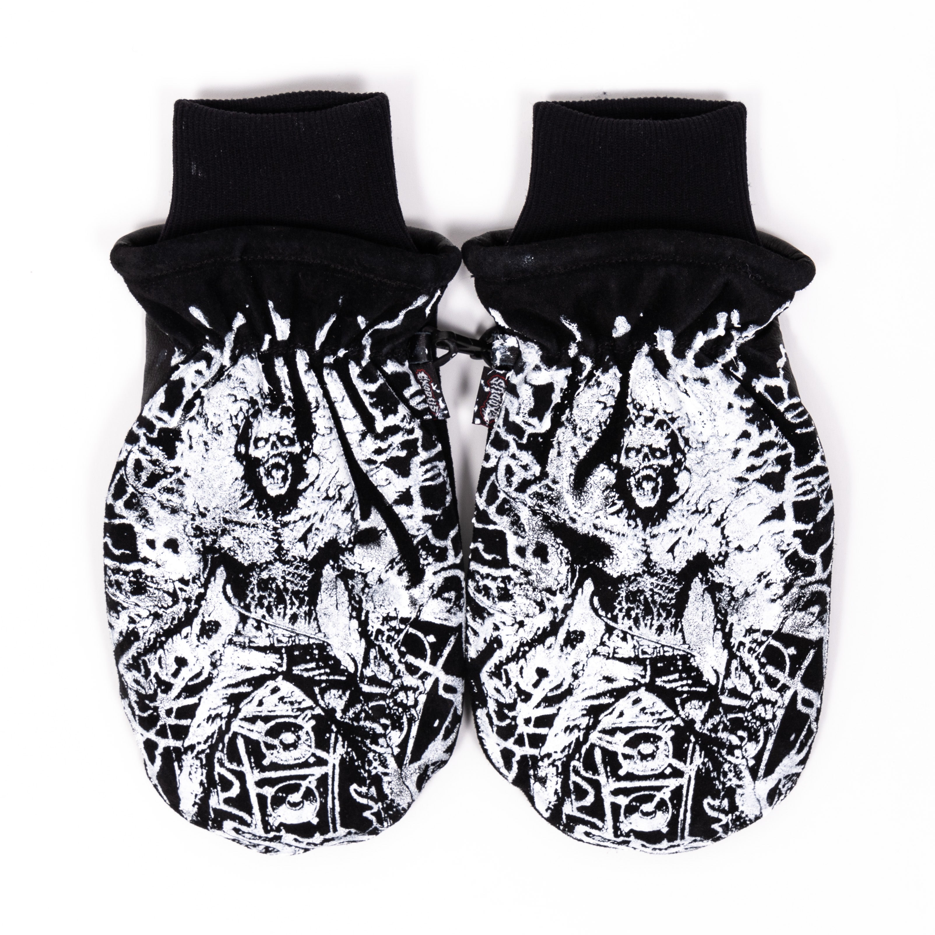 Exodus x Stunt Shock Factor Rope Tow Mitt Snowboard Mittens - White