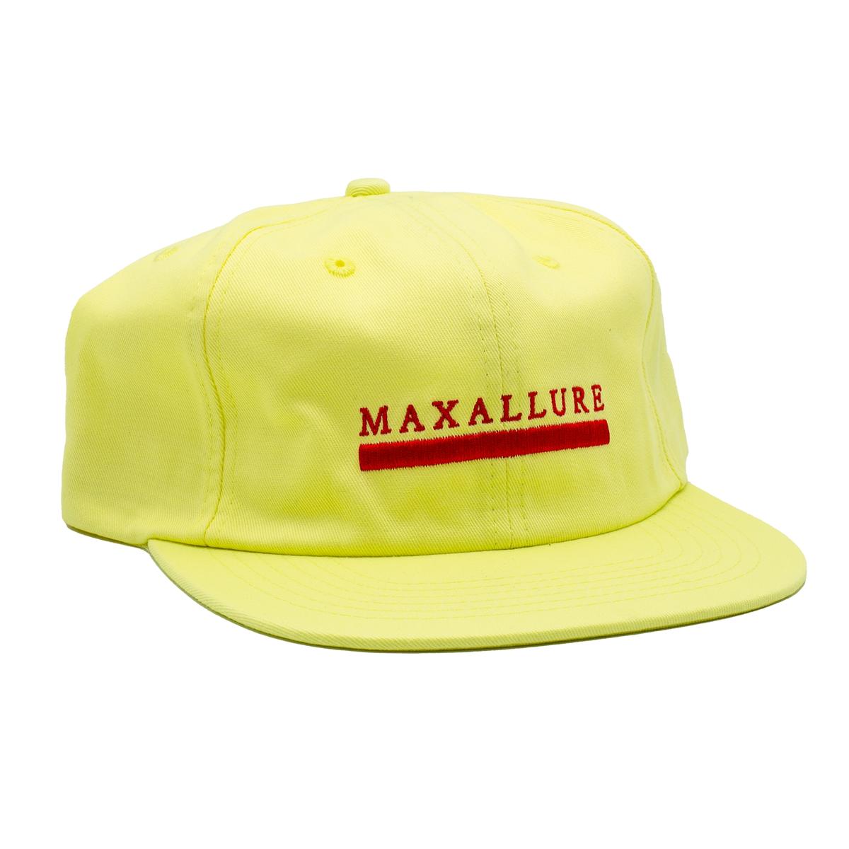 Yellow Embroidered Maxallure Skateboards Logo Snapback Hat