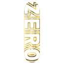 White/Gold Bold Zero Skateboard Deck