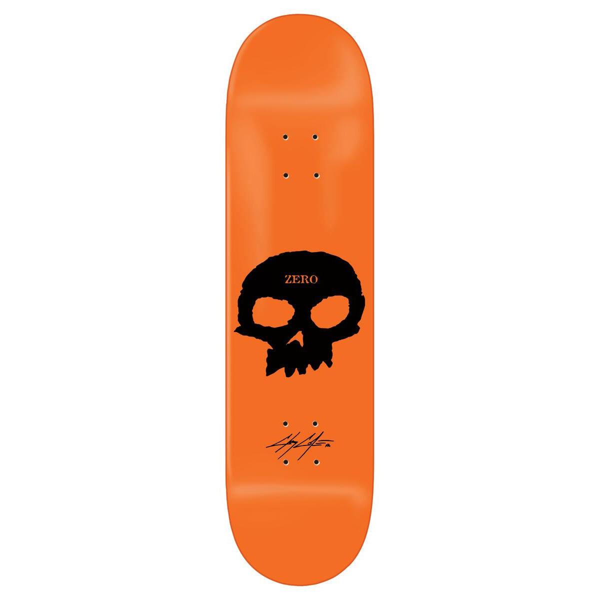 Orange Dipped Chris Cole Signature Skull Zero Skateboard Deck