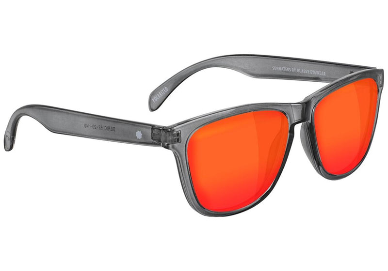 Clear Grey Deric Polarized Glassy Sunglasses