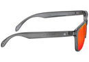 Clear Grey Deric Polarized Glassy Sunglasses Side