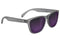 Matte Transparent Dark Grey Deric Polarized Glassy Sunglasses