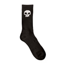 Black Single Skull Zero Skateboard Socks