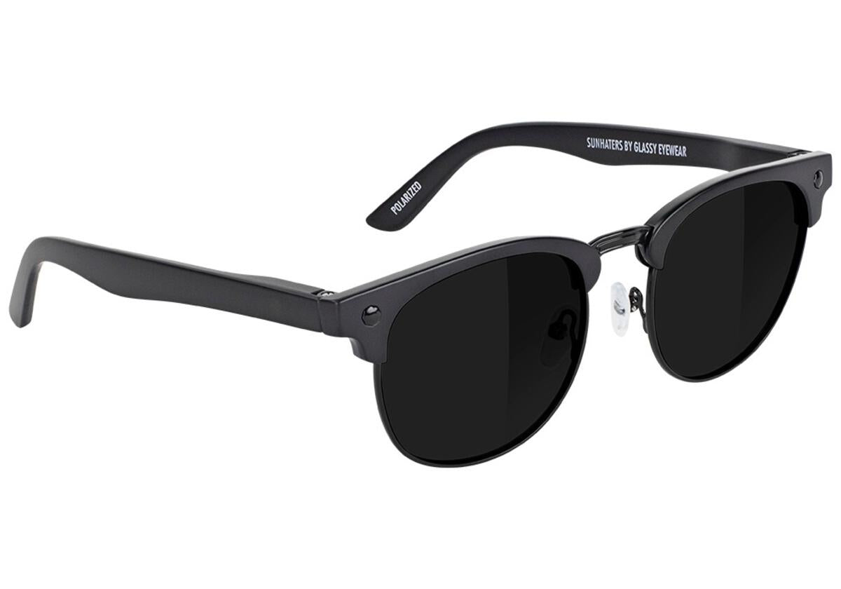 Matte Blackout Polarized Morrison Glassy Sunglasses