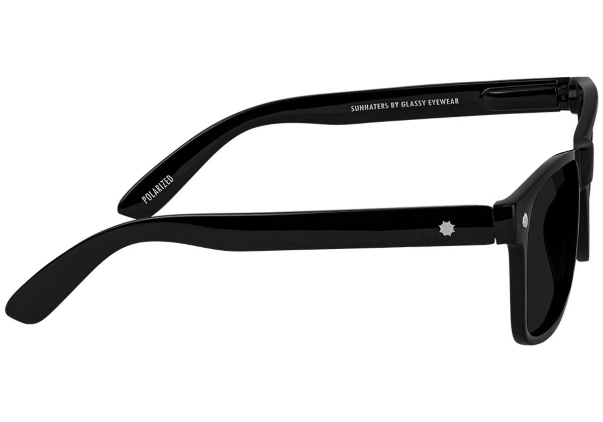 Black Polarized Leonard Glassy Sunglasses Side