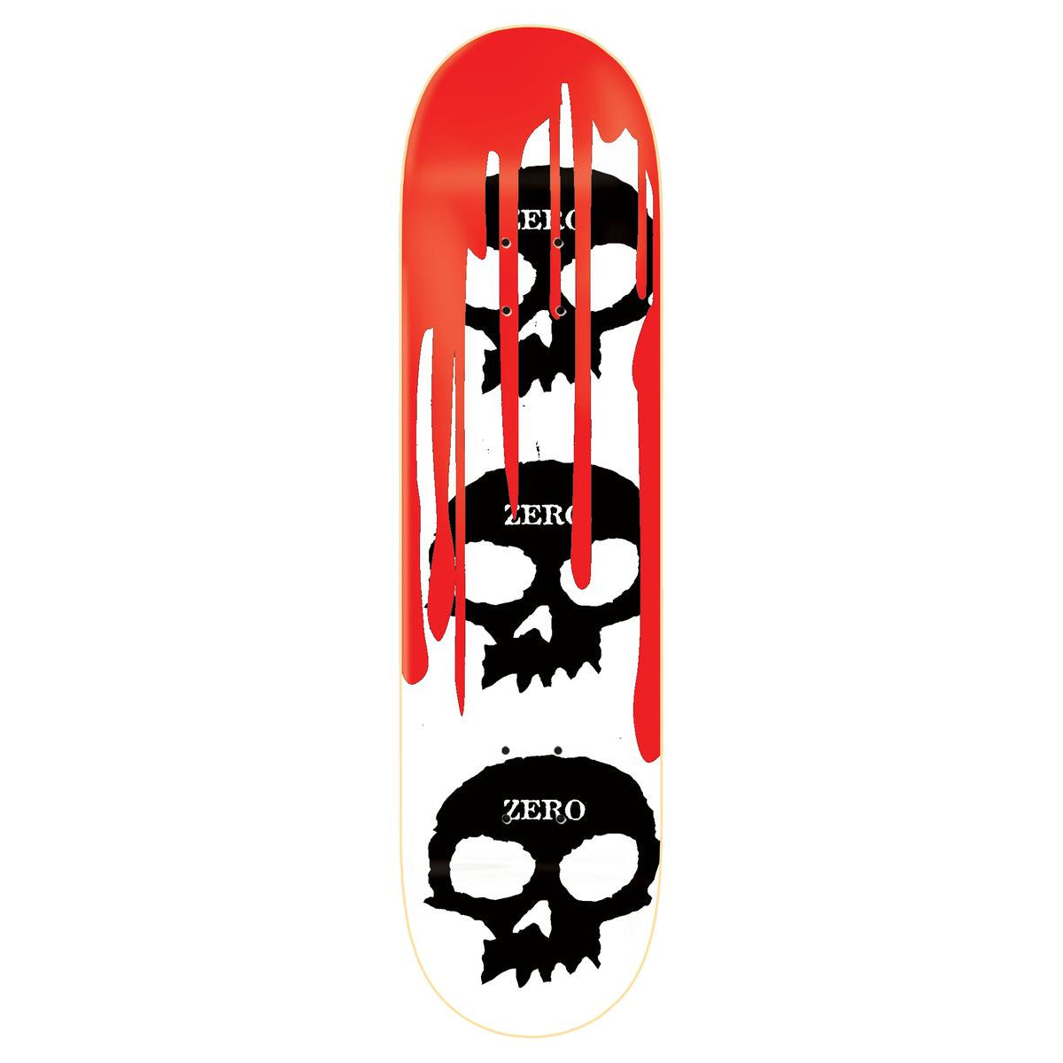 3 Skull Blood White Zero Skateboard Deck