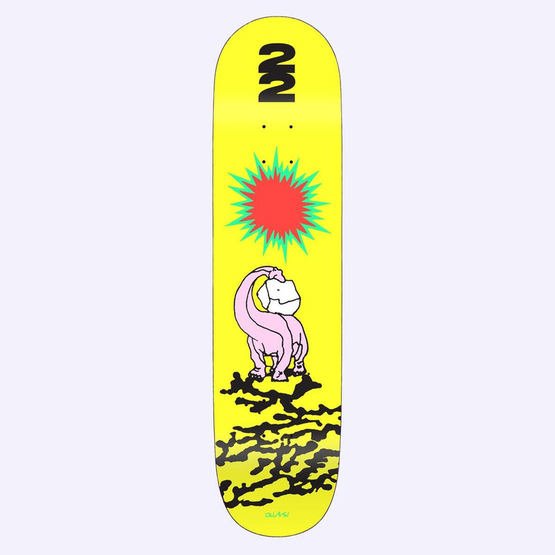 Yellow Dino Quasi Skateboard Deck